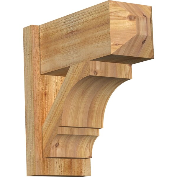 Ekena Millwork Balboa Rough Sawn Craftsman Outlooker, Western Red Cedar, 8"W x 18"D x 18"H OUT08X18X18BOA04RWR - main